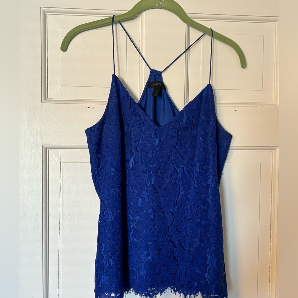 J. Crew Blue Lace Cami